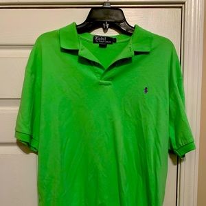 Men’s lime green polo shirt hardly worn! In good condition size large.
